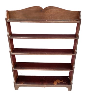 Lot 1222 - Good quality antique mahogany waterfall bookshelf