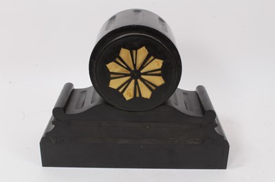 Lot 602 - Victorian  black slate and veined marble clock by  J.W. Benson, Ludgate Hill, London
