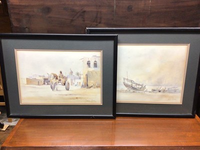 Lot 681 - David Howell (b. 1939) Pair of watercolours, together with another signed Keppel