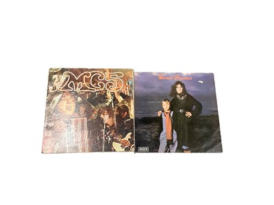 Lot 2228 - Box of LP records including Otis Rush, BB King, Santana, Klaus Schulze, Jimmy Page, Cream, Pete Townshend, Joe Walsh, The Byrds and MC5.  Most vinyl appears to be very good to excellent