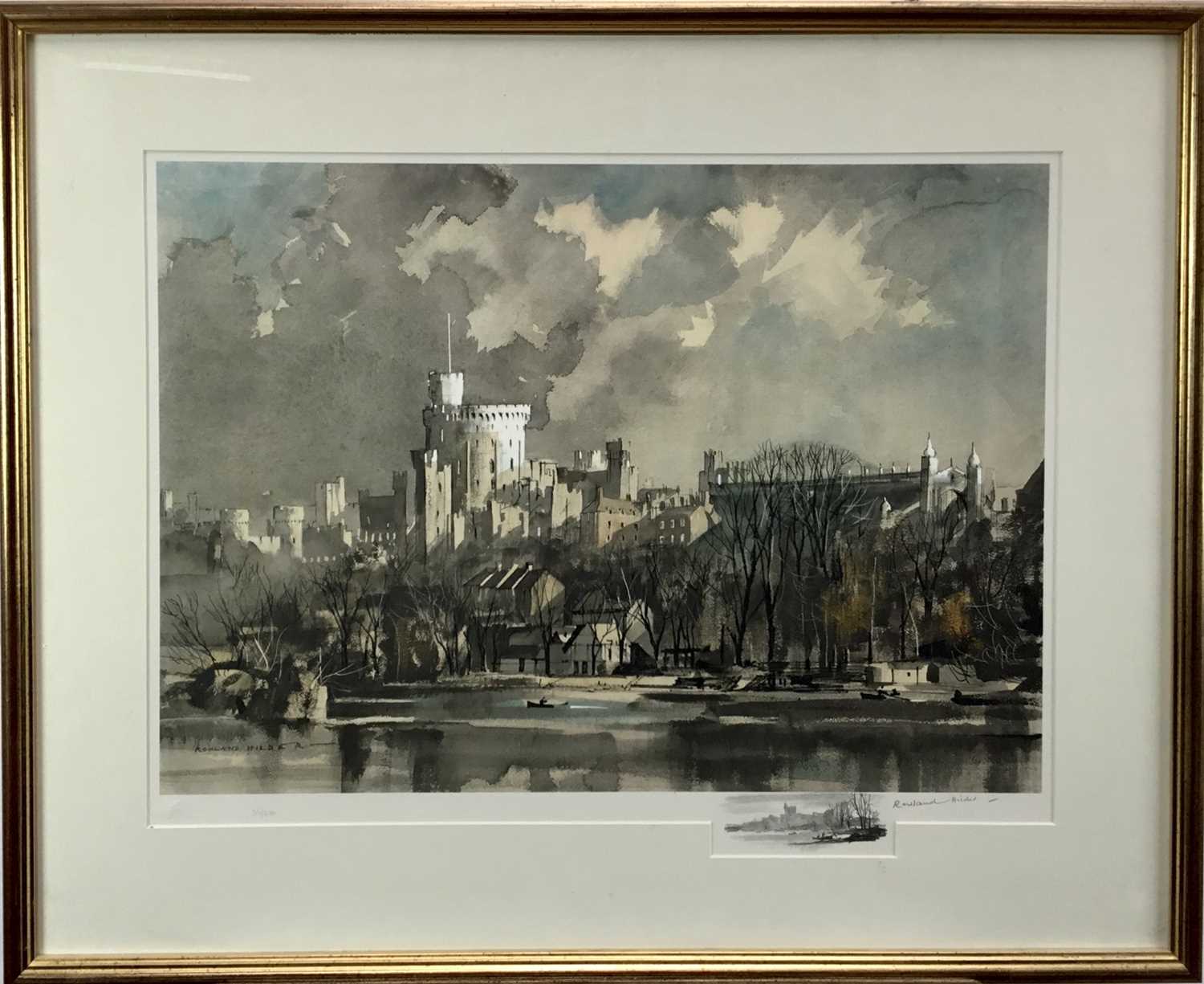 Lot 7 - Rowland Hilder (1903-1995) colour print, Windsor castle