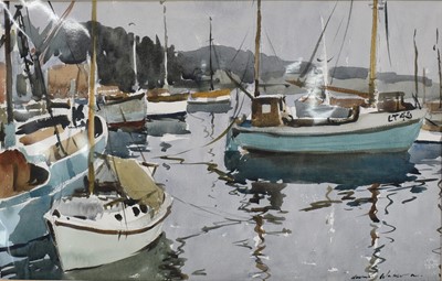 Lot 871 - *Edward Wesson (1910-1983) watercolour, Woodbridge, Suffolk, signed, 31cm x 49cm, mounted