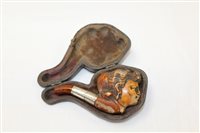 Lot 2754 - 19th century meerschaum pipe Carsved in the...