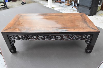 Lot 1144 - 19th century Chinese hardwood low table