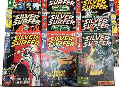 Lot 201 - Marvel Comics Silver Surfer (1968 to 1970). Incomplete run from issue 2 - 18, missing issues 4, 13, 15 and 16. Includes issue 2 the first apperance of Brotherhood of Badoon, issue 3 first apperance...