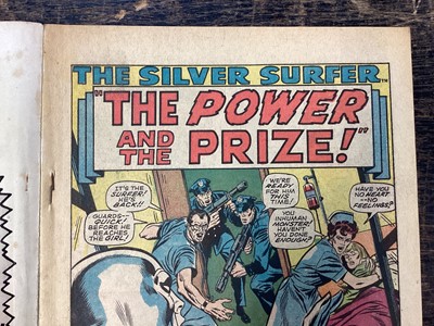 Lot 201 - Marvel Comics Silver Surfer (1968 to 1970). Incomplete run from issue 2 - 18, missing issues 4, 13, 15 and 16. Includes issue 2 the first apperance of Brotherhood of Badoon, issue 3 first apperance...