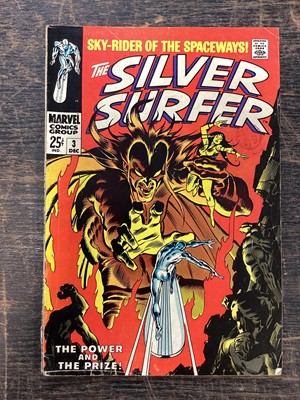 Lot 201 - Marvel Comics Silver Surfer (1968 to 1970). Incomplete run from issue 2 - 18, missing issues 4, 13, 15 and 16. Includes issue 2 the first apperance of Brotherhood of Badoon, issue 3 first apperance...