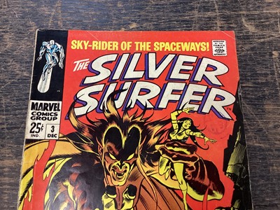 Lot 201 - Marvel Comics Silver Surfer (1968 to 1970). Incomplete run from issue 2 - 18, missing issues 4, 13, 15 and 16. Includes issue 2 the first apperance of Brotherhood of Badoon, issue 3 first apperance...