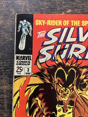 Lot 201 - Marvel Comics Silver Surfer (1968 to 1970). Incomplete run from issue 2 - 18, missing issues 4, 13, 15 and 16. Includes issue 2 the first apperance of Brotherhood of Badoon, issue 3 first apperance...