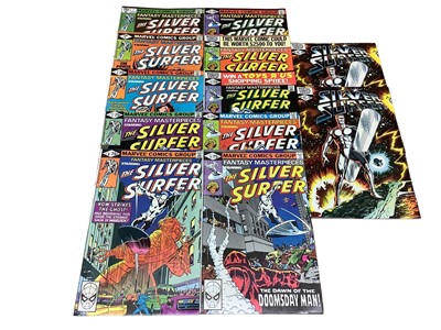 Lot 208 - Marvel Comics Fantasy Masterpieces starring Silver Surfer (1979 to 1980). To include issues 1, 3, 5, 7, 8, 9, 10, 11, 12, 13. Together with Silver Surfer #1 (1982). (12)