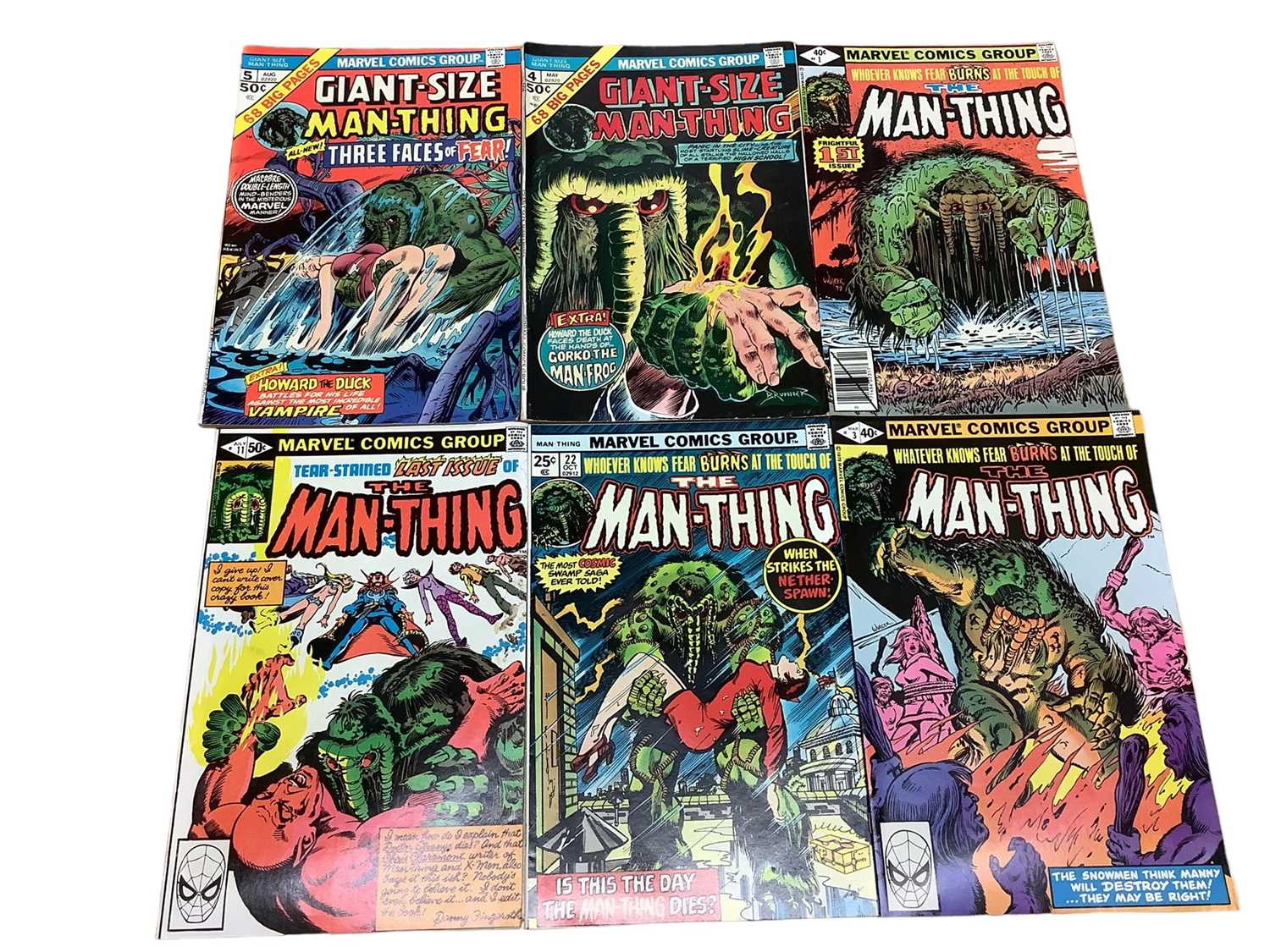 Man-Thing Comic Book shops Lot