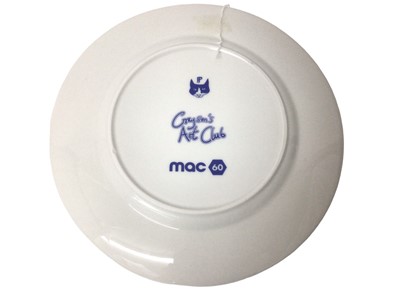 Lot 777 - Philippa Perry (b.1957-), Normal Life plate, produced for Grayson's Art Club, decorated in blue and white, stamped marks to underside