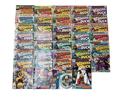 Lot 211 - Howard The Duck #1-31 (1976-79) - Marvel Comics - US & UK Price Variant - unbroken run of the original 31 issue series First solo title featuring Howard the Duck, the first appearance of Beverly Sw...