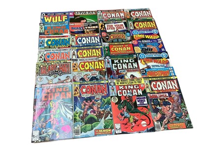 Lot 214 - Mixed group of Marvel Comics to include She-Hulk #1 (1980), Red Sonja #1 (1977), The Defenders and many others. Together with Pacific comics Rocketeer #1 (1982) and a small group of DC Comics. Appr...