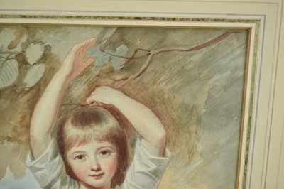 Lot 1342 - After George Romney (1734-1802) watercolour - Charles Boone son of Charles Boone M.P., 31.5cm x 24.5cm, in glazed gilt frame