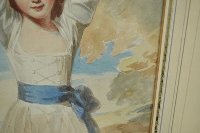 Lot 1342 - After George Romney (1734-1802) watercolour - Charles Boone son of Charles Boone M.P., 31.5cm x 24.5cm, in glazed gilt frame