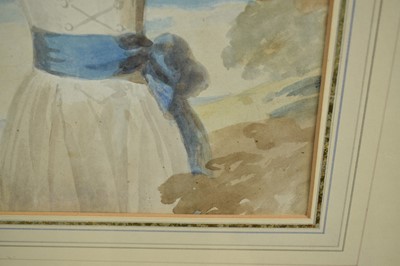 Lot 1342 - After George Romney (1734-1802) watercolour - Charles Boone son of Charles Boone M.P., 31.5cm x 24.5cm, in glazed gilt frame
