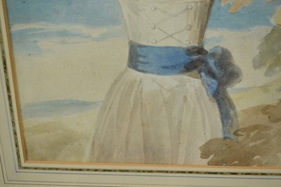 Lot 1342 - After George Romney (1734-1802) watercolour - Charles Boone son of Charles Boone M.P., 31.5cm x 24.5cm, in glazed gilt frame