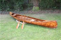 Lot 2760 - Good vintage Canadian canoe of large elegant...