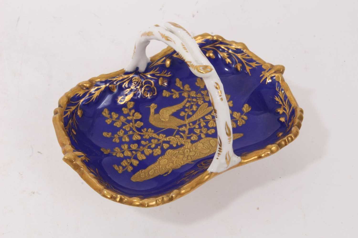 Lot 70 - A Spode small rectangular basket, decorated in raised paste gilding, circa 1820