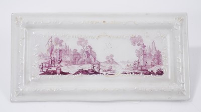 Lot 108 - A rare Birmingham enamel printed snuffer tray, circa 1770-75