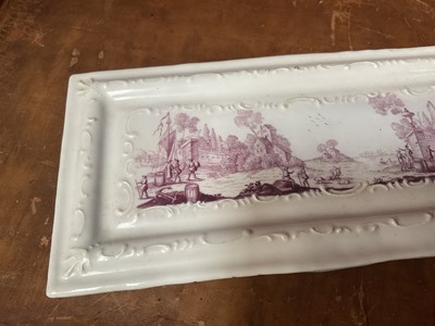 Lot 179 - A rare Birmingham enamel printed snuffer tray, circa 1770-75