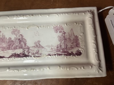 Lot 179 - A rare Birmingham enamel printed snuffer tray, circa 1770-75