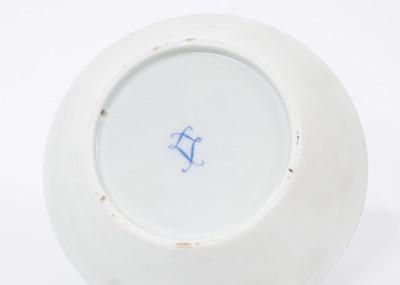 Lot 76 - A Sèvres-style turquoise ground coffee can and saucer, with ‘jewelled’ decoration