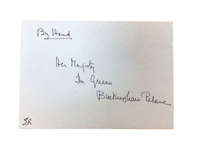 Lot 91 - H.M. Queen Elizabeth The Queen Mother, rare handwritten letter to her daughter The Queen on Clarence House headed writing paper