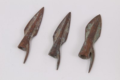 Lot 705 - Group of Ancient Greek bronze arrowheads