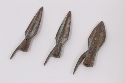 Lot 705 - Group of Ancient Greek bronze arrowheads