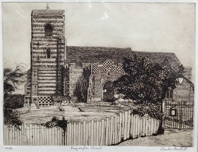 Lot 60 - Charles Bartlett etching- Fingringhoe Church, signed and numbered 22 of 50, unframed