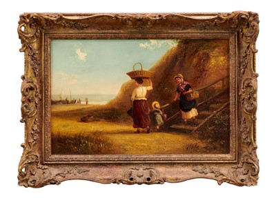 Lot 922 - Thomas Smythe (1825-1906) oil on panel - Off to see the Fishermen, signed, 24cm x 37cm, in gilt frame