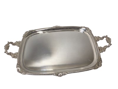 Lot 240 - Large silver plated tray