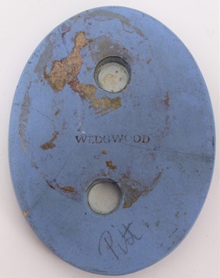 Lot 80 - A Wedgwood blue jasper plaque of Pitt, circa 1780