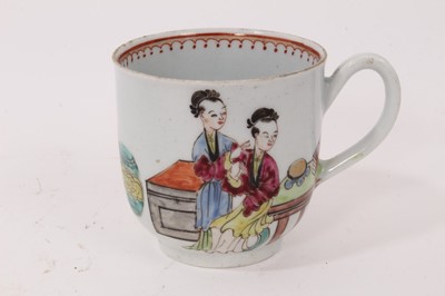 Lot 86 - A Chaffers Liverpool coffee cup, painted in Chinese style, circa 1760-65