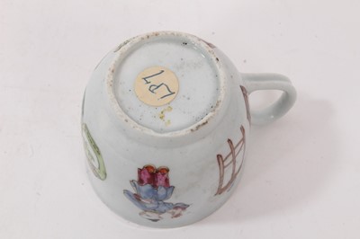 Lot 86 - A Chaffers Liverpool coffee cup, painted in Chinese style, circa 1760-65