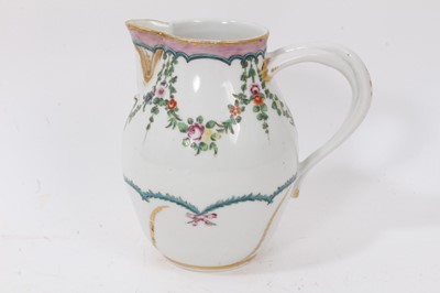 Lot 88 - A Bristol  milk jug, with entwined handle, circa 1775