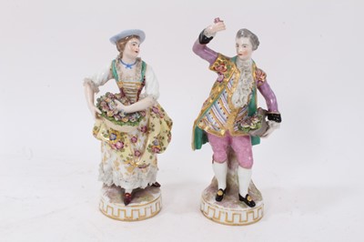 Lot 62 - A pair of German porcelain figures