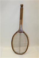 Lot 2742 - Vintage 'The Club' fishtail tennis racquet