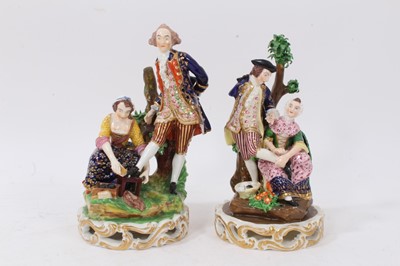 Lot 33 - Two Bloor Derby groups of The Shoe Blacks, circa 1825