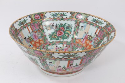 Lot 132 - Chinese porcelain Canton famille rose punch bowl