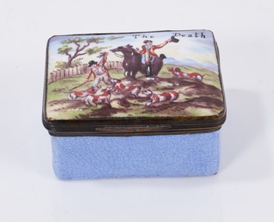 Lot 727 - An enamel rectangular box ‘The Death’