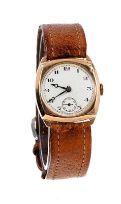 Lot 554 - 1930s Gentlemen’s gold wristwatch.