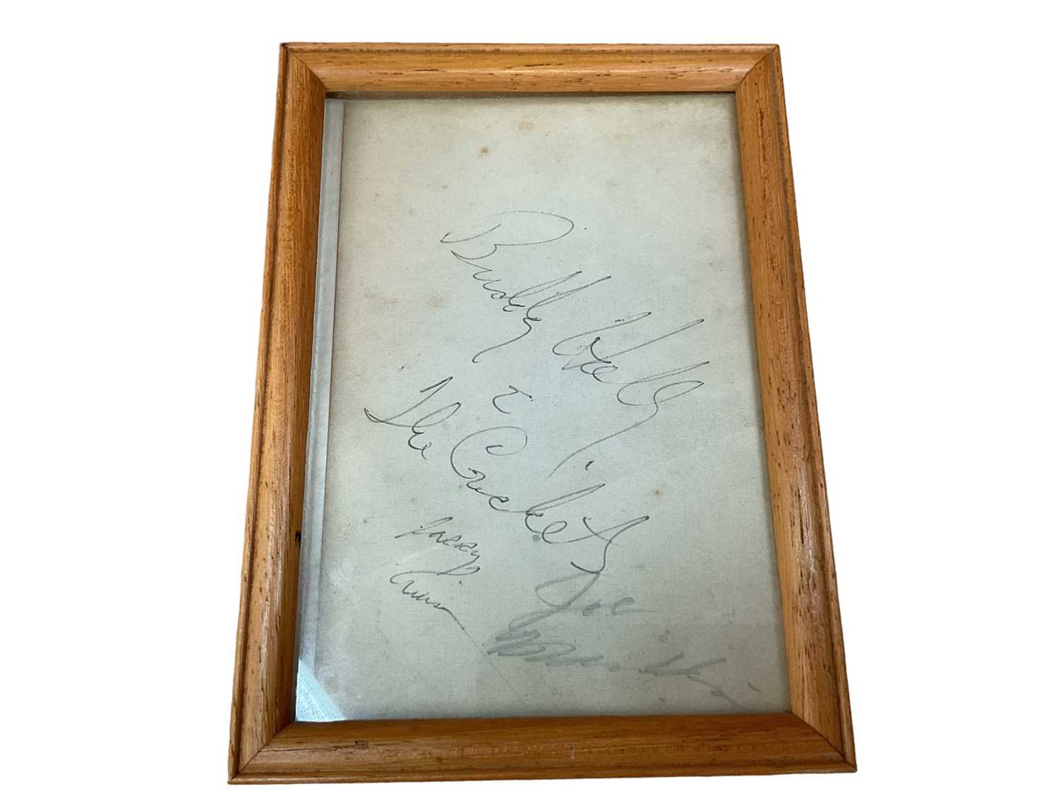 Lot 1412 - Buddy Holly autograph