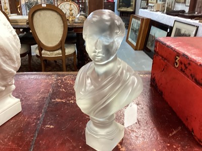 Lot 33 - Scarce Victorian frosted glass bust of H.R.H. Prince Albert by F & C Osler.