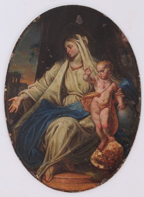 Lot 654 - Late 18th century Italian School The Madonna and Child oil on copper