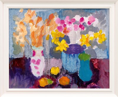 Lot 907 - Annelise Firth (b.1961) oil on canvas - Still Life, signed and dated 2023 verso, 41cm x 51cm, framed