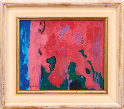 Lot 822 - Jeremy Fraser (b.1941) acrylic on canvas - Mani II, 2014, signed, 25.5cm x 31cm, framed