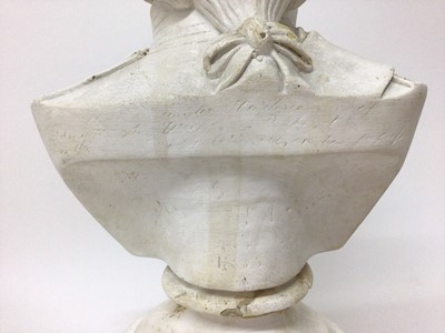 Lot 636 - 19th century Parian bust of Byron